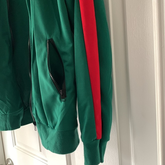 Atomic Green & Red Zip-Up Men’s Jacket - Picture 6 of 15